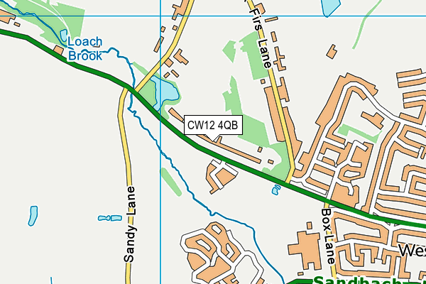 CW12 4QB map - OS VectorMap District (Ordnance Survey) CW12 4QB map - OS VectorMap District (Ordnance Survey)
