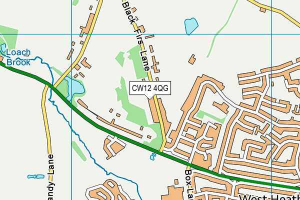 CW12 4QG map - OS VectorMap District (Ordnance Survey) CW12 4QG map - OS VectorMap District (Ordnance Survey)