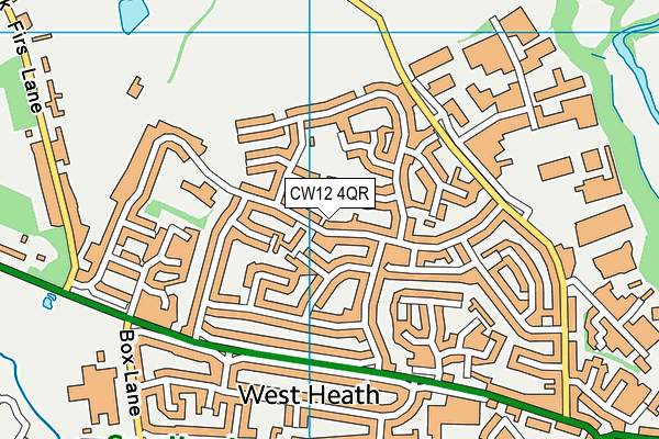 CW12 4QR map - OS VectorMap District (Ordnance Survey) CW12 4QR map - OS VectorMap District (Ordnance Survey)