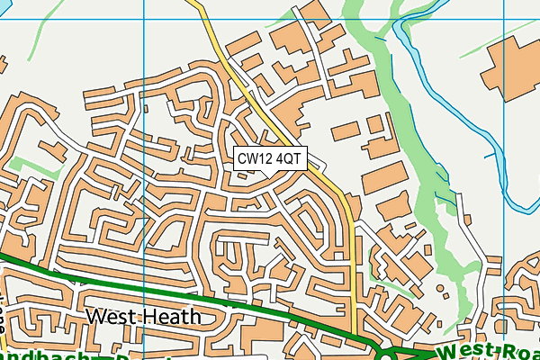 CW12 4QT map - OS VectorMap District (Ordnance Survey) CW12 4QT map - OS VectorMap District (Ordnance Survey)