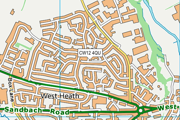 CW12 4QU map - OS VectorMap District (Ordnance Survey) CW12 4QU map - OS VectorMap District (Ordnance Survey)