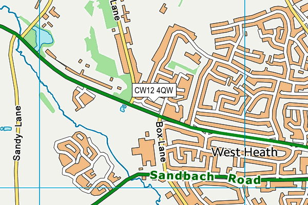 CW12 4QW map - OS VectorMap District (Ordnance Survey) CW12 4QW map - OS VectorMap District (Ordnance Survey)