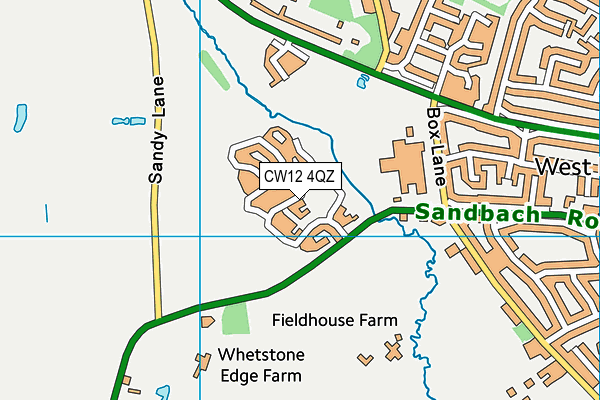 CW12 4QZ map - OS VectorMap District (Ordnance Survey) CW12 4QZ map - OS VectorMap District (Ordnance Survey)