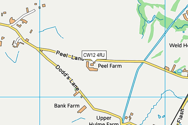 CW12 4RJ map - OS VectorMap District (Ordnance Survey) CW12 4RJ map - OS VectorMap District (Ordnance Survey)