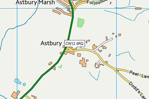 CW12 4RQ map - OS VectorMap District (Ordnance Survey) CW12 4RQ map - OS VectorMap District (Ordnance Survey)
