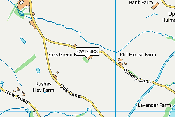 CW12 4RS map - OS VectorMap District (Ordnance Survey) CW12 4RS map - OS VectorMap District (Ordnance Survey)