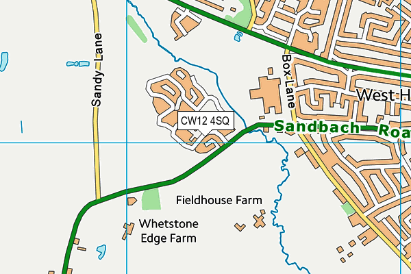 CW12 4SQ map - OS VectorMap District (Ordnance Survey) CW12 4SQ map - OS VectorMap District (Ordnance Survey)
