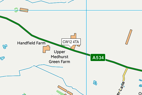 CW12 4TA map - OS VectorMap District (Ordnance Survey) CW12 4TA map - OS VectorMap District (Ordnance Survey)