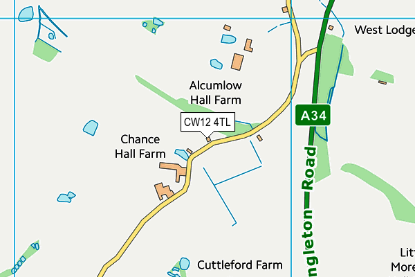 CW12 4TL map - OS VectorMap District (Ordnance Survey) CW12 4TL map - OS VectorMap District (Ordnance Survey)
