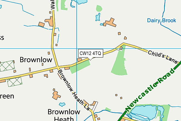 CW12 4TQ map - OS VectorMap District (Ordnance Survey) CW12 4TQ map - OS VectorMap District (Ordnance Survey)