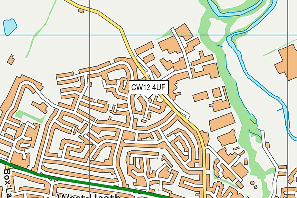 CW12 4UF map - OS VectorMap District (Ordnance Survey) CW12 4UF map - OS VectorMap District (Ordnance Survey)