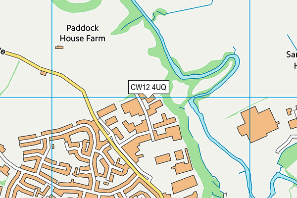 CW12 4UQ map - OS VectorMap District (Ordnance Survey) CW12 4UQ map - OS VectorMap District (Ordnance Survey)