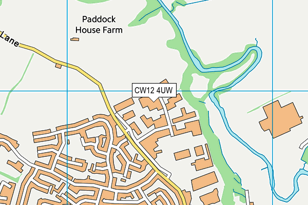 CW12 4UW map - OS VectorMap District (Ordnance Survey) CW12 4UW map - OS VectorMap District (Ordnance Survey)