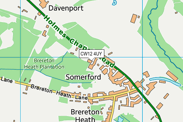 CW12 4UY map - OS VectorMap District (Ordnance Survey) CW12 4UY map - OS VectorMap District (Ordnance Survey)