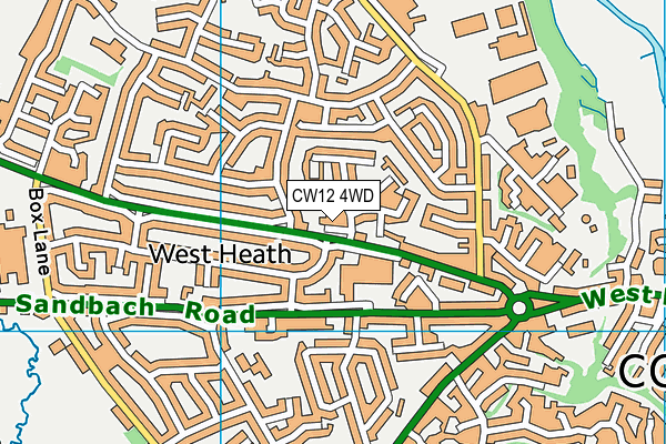 CW12 4WD map - OS VectorMap District (Ordnance Survey) CW12 4WD map - OS VectorMap District (Ordnance Survey)