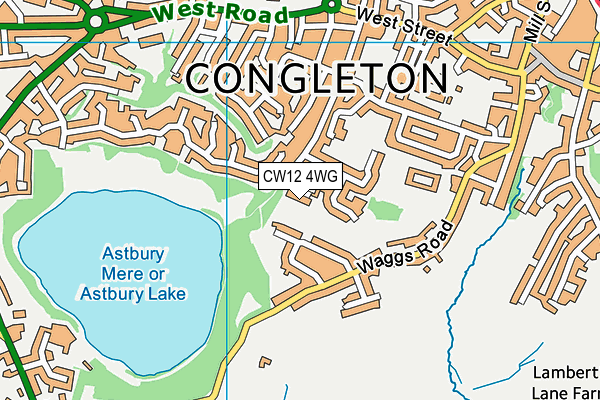 CW12 4WG map - OS VectorMap District (Ordnance Survey) CW12 4WG map - OS VectorMap District (Ordnance Survey)