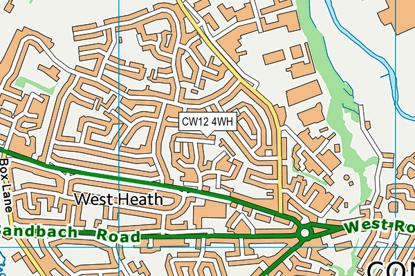 CW12 4WH map - OS VectorMap District (Ordnance Survey) CW12 4WH map - OS VectorMap District (Ordnance Survey)