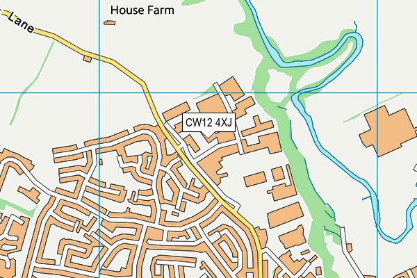 CW12 4XJ map - OS VectorMap District (Ordnance Survey) CW12 4XJ map - OS VectorMap District (Ordnance Survey)