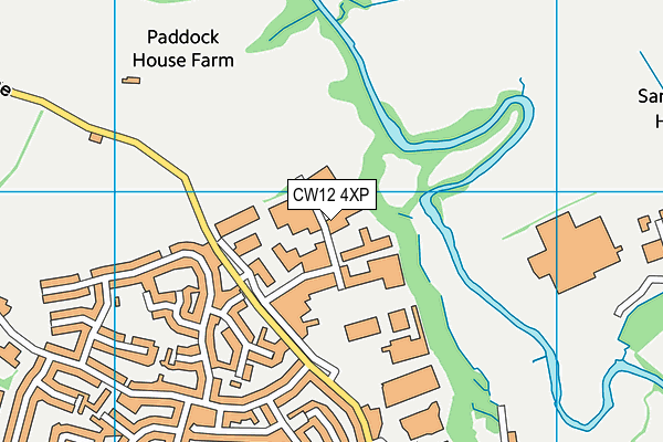 CW12 4XP map - OS VectorMap District (Ordnance Survey) CW12 4XP map - OS VectorMap District (Ordnance Survey)