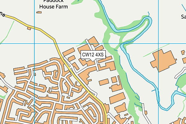 CW12 4XS map - OS VectorMap District (Ordnance Survey) CW12 4XS map - OS VectorMap District (Ordnance Survey)