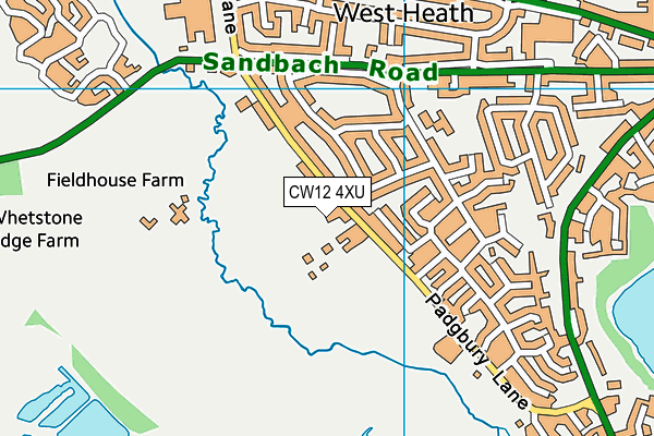 CW12 4XU map - OS VectorMap District (Ordnance Survey) CW12 4XU map - OS VectorMap District (Ordnance Survey)