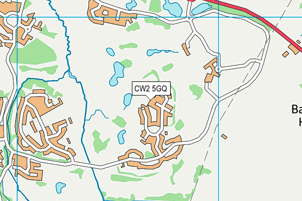 CW2 5GQ map - OS VectorMap District (Ordnance Survey) CW2 5GQ map - OS VectorMap District (Ordnance Survey)
