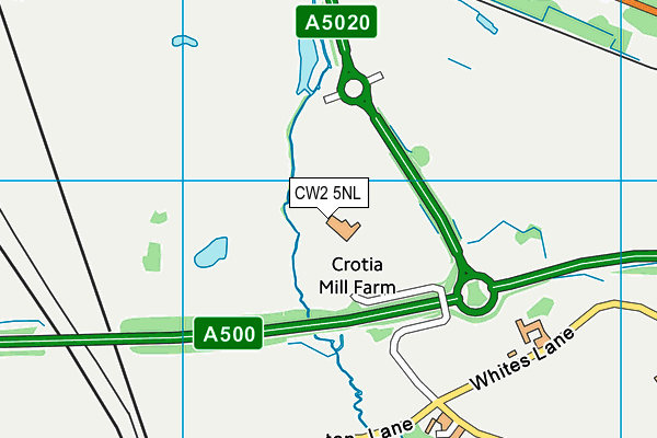 CW2 5NL map - OS VectorMap District (Ordnance Survey) CW2 5NL map - OS VectorMap District (Ordnance Survey)