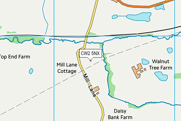 CW2 5NX map - OS VectorMap District (Ordnance Survey) CW2 5NX map - OS VectorMap District (Ordnance Survey)