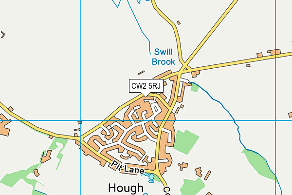 CW2 5RJ map - OS VectorMap District (Ordnance Survey) CW2 5RJ map - OS VectorMap District (Ordnance Survey)