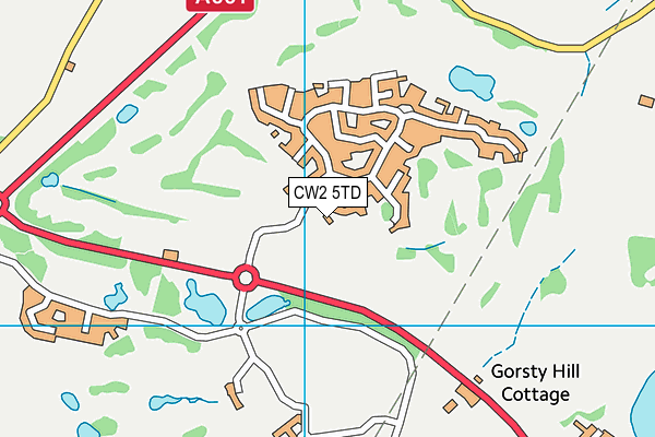 CW2 5TD map - OS VectorMap District (Ordnance Survey) CW2 5TD map - OS VectorMap District (Ordnance Survey)