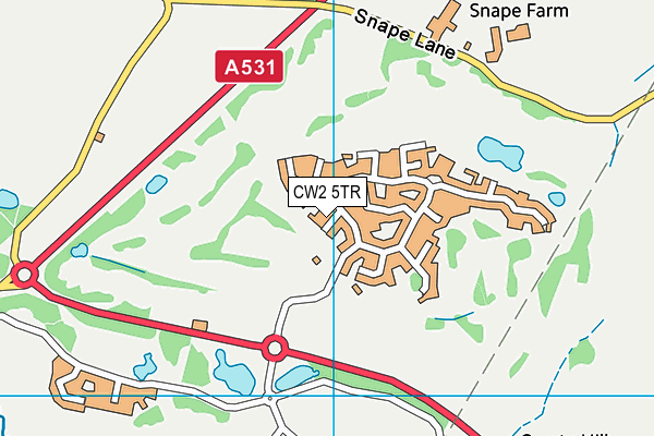 CW2 5TR map - OS VectorMap District (Ordnance Survey) CW2 5TR map - OS VectorMap District (Ordnance Survey)