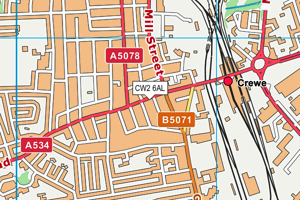 CW2 6AL map - OS VectorMap District (Ordnance Survey) CW2 6AL map - OS VectorMap District (Ordnance Survey)