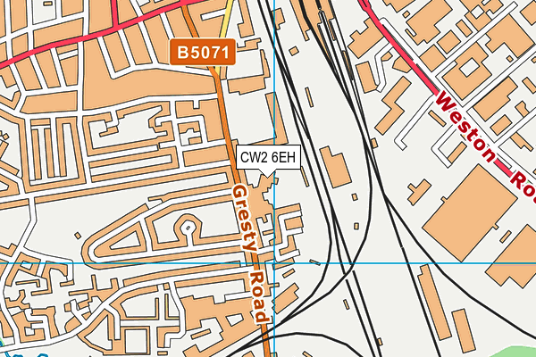 CW2 6EH map - OS VectorMap District (Ordnance Survey) CW2 6EH map - OS VectorMap District (Ordnance Survey)