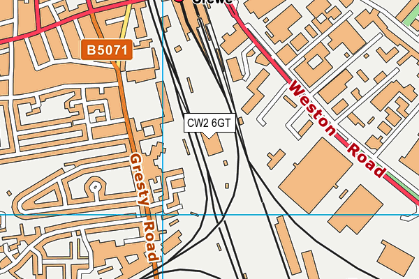 CW2 6GT map - OS VectorMap District (Ordnance Survey) CW2 6GT map - OS VectorMap District (Ordnance Survey)