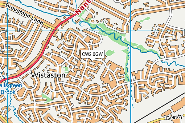 CW2 6GW map - OS VectorMap District (Ordnance Survey) CW2 6GW map - OS VectorMap District (Ordnance Survey)