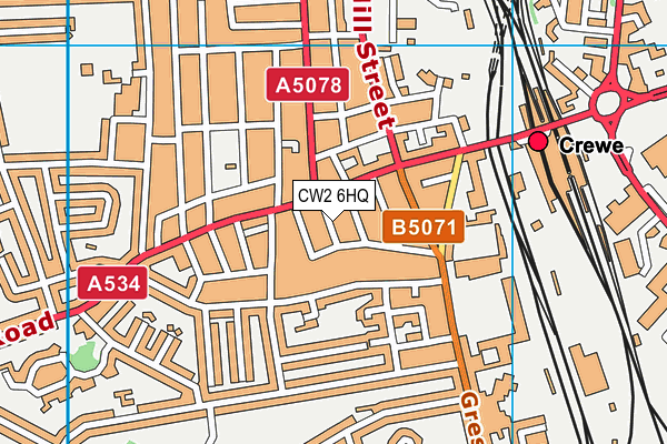 CW2 6HQ map - OS VectorMap District (Ordnance Survey) CW2 6HQ map - OS VectorMap District (Ordnance Survey)