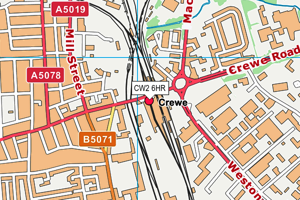 CW2 6HR map - OS VectorMap District (Ordnance Survey) CW2 6HR map - OS VectorMap District (Ordnance Survey)