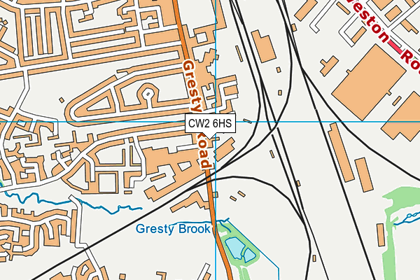 CW2 6HS map - OS VectorMap District (Ordnance Survey) CW2 6HS map - OS VectorMap District (Ordnance Survey)