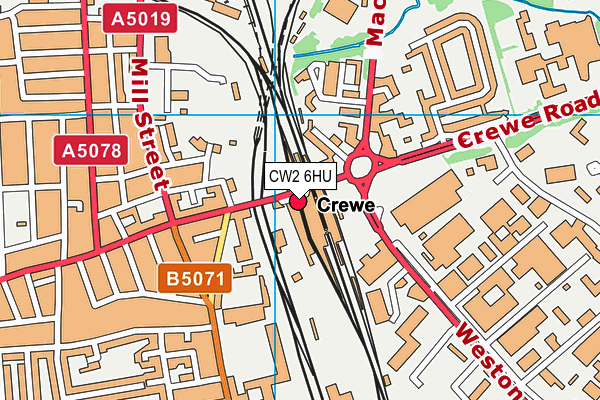 CW2 6HU map - OS VectorMap District (Ordnance Survey) CW2 6HU map - OS VectorMap District (Ordnance Survey)