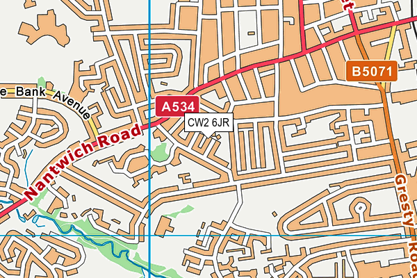 CW2 6JR map - OS VectorMap District (Ordnance Survey) CW2 6JR map - OS VectorMap District (Ordnance Survey)