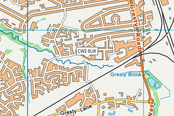 CW2 6LW map - OS VectorMap District (Ordnance Survey) CW2 6LW map - OS VectorMap District (Ordnance Survey)