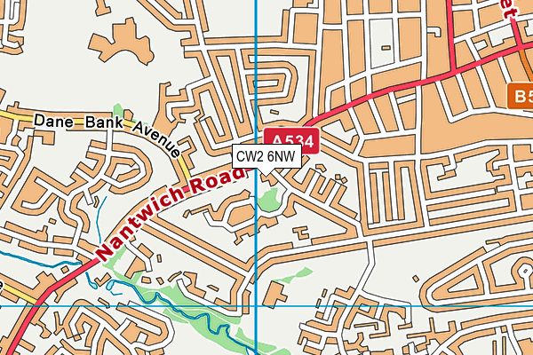 CW2 6NW map - OS VectorMap District (Ordnance Survey) CW2 6NW map - OS VectorMap District (Ordnance Survey)