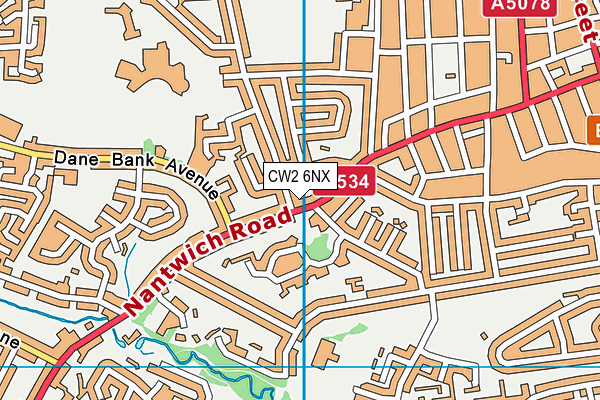 CW2 6NX map - OS VectorMap District (Ordnance Survey) CW2 6NX map - OS VectorMap District (Ordnance Survey)