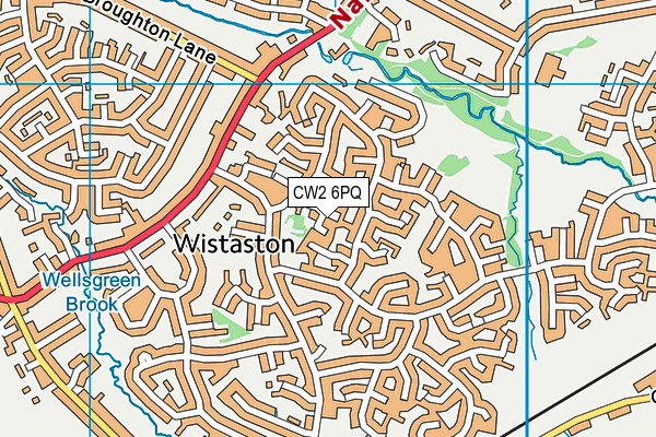 CW2 6PQ map - OS VectorMap District (Ordnance Survey) CW2 6PQ map - OS VectorMap District (Ordnance Survey)