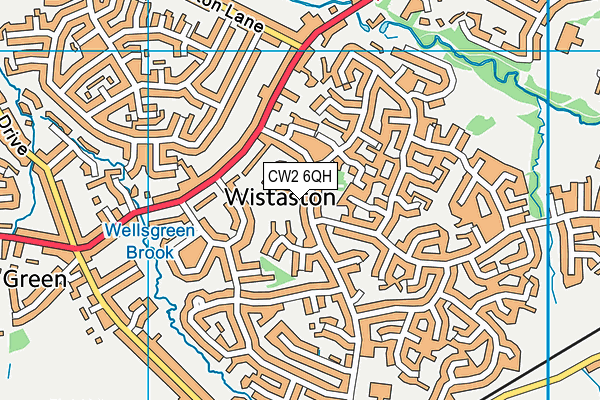 CW2 6QH map - OS VectorMap District (Ordnance Survey) CW2 6QH map - OS VectorMap District (Ordnance Survey)