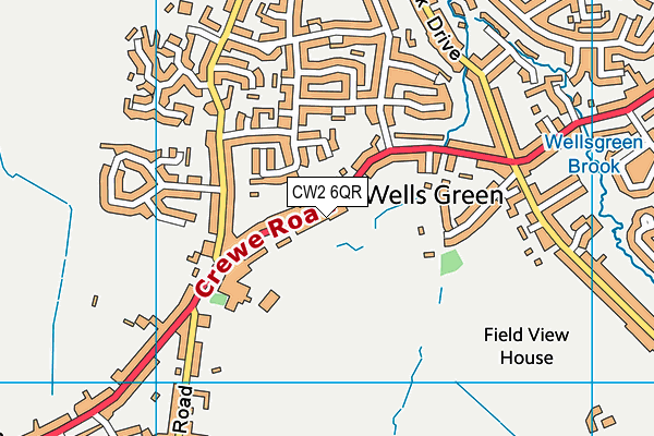 CW2 6QR map - OS VectorMap District (Ordnance Survey) CW2 6QR map - OS VectorMap District (Ordnance Survey)