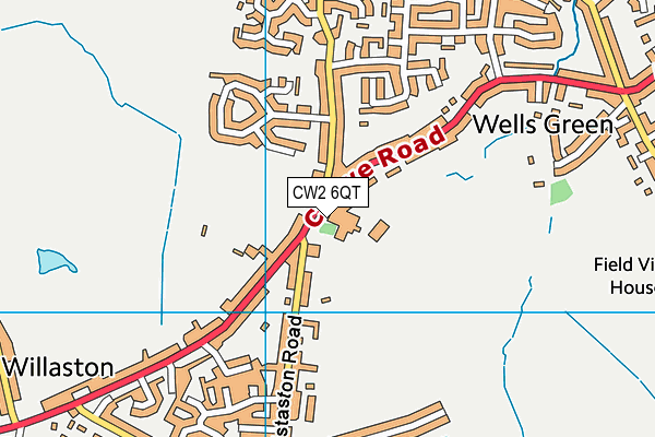 CW2 6QT map - OS VectorMap District (Ordnance Survey)