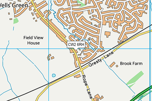 CW2 6RH map - OS VectorMap District (Ordnance Survey) CW2 6RH map - OS VectorMap District (Ordnance Survey)