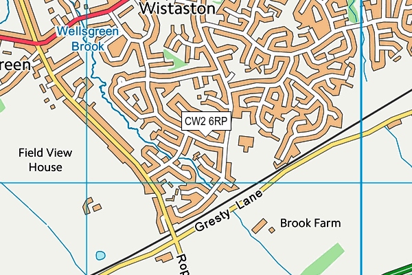 CW2 6RP map - OS VectorMap District (Ordnance Survey) CW2 6RP map - OS VectorMap District (Ordnance Survey)