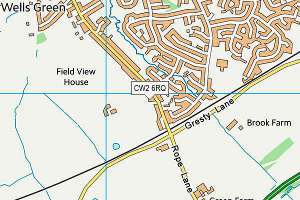 CW2 6RQ map - OS VectorMap District (Ordnance Survey) CW2 6RQ map - OS VectorMap District (Ordnance Survey)